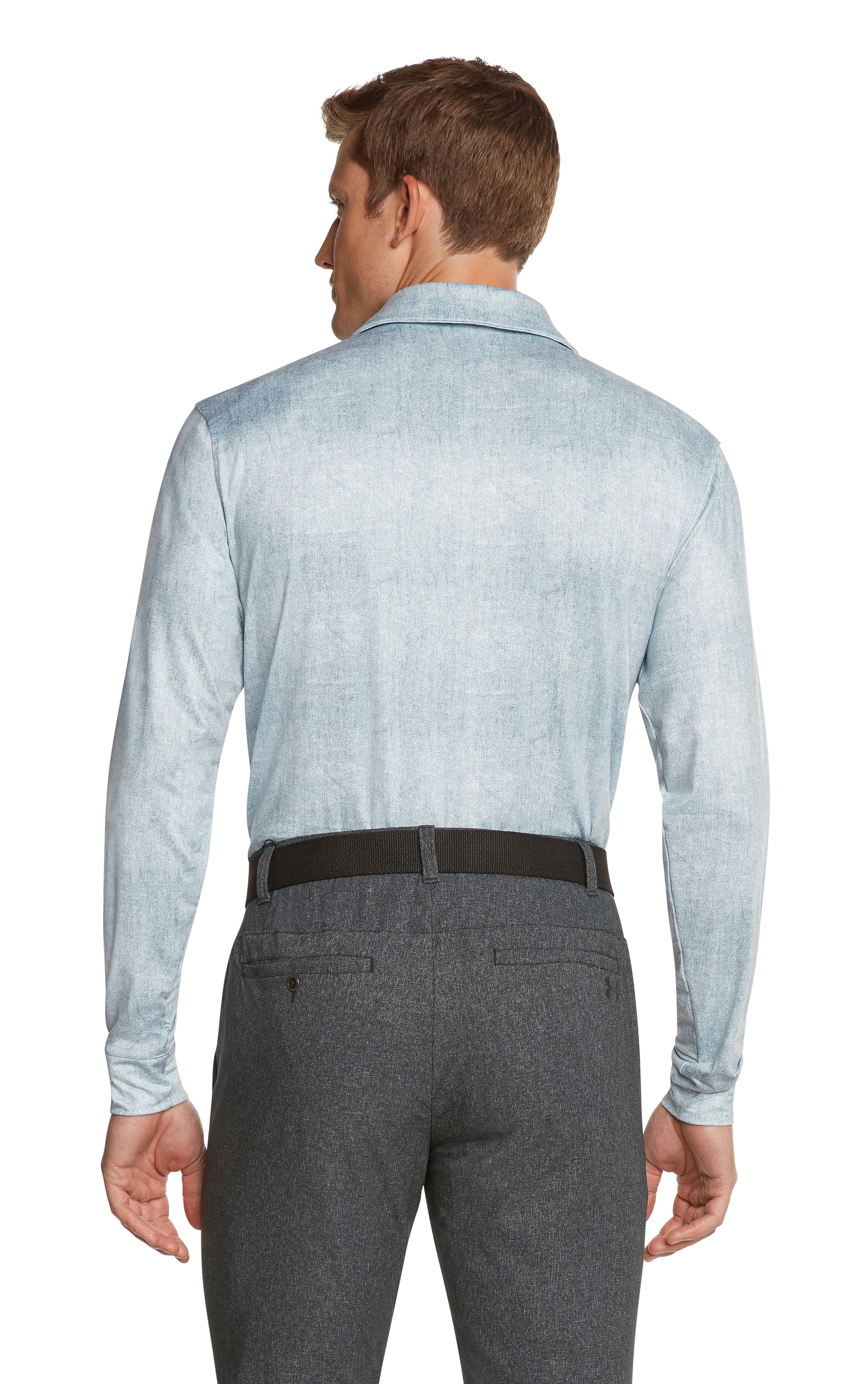 Men's Dry-Fit Long Sleeve Golf Polo Shirt