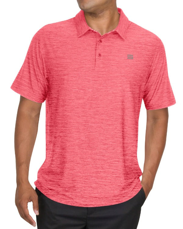 Men’s Big & Tall Heathered Golf Polo Shirt