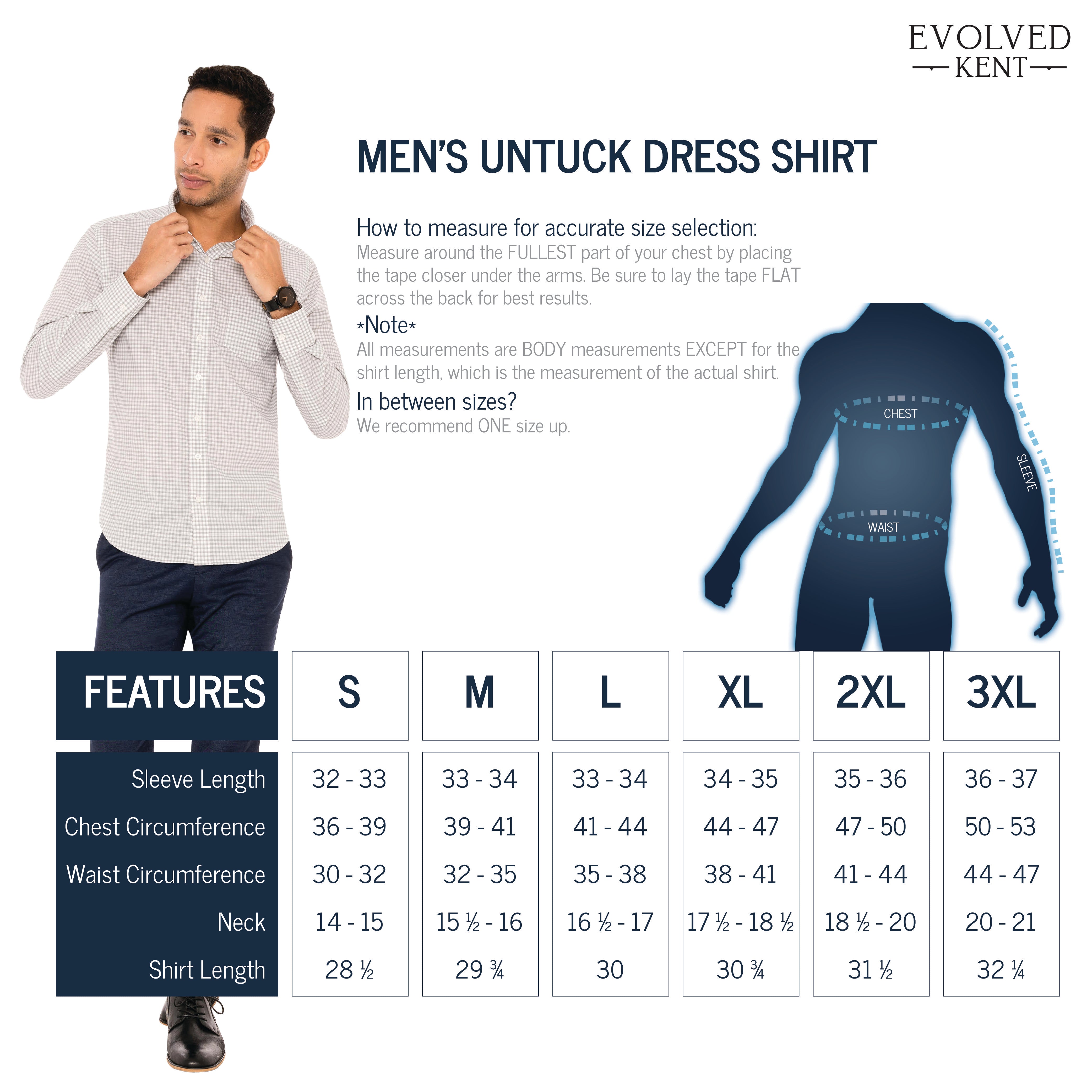 Untucked Shirts for Men Long Sleeve - Dry Fit Untuck Casual Shirt