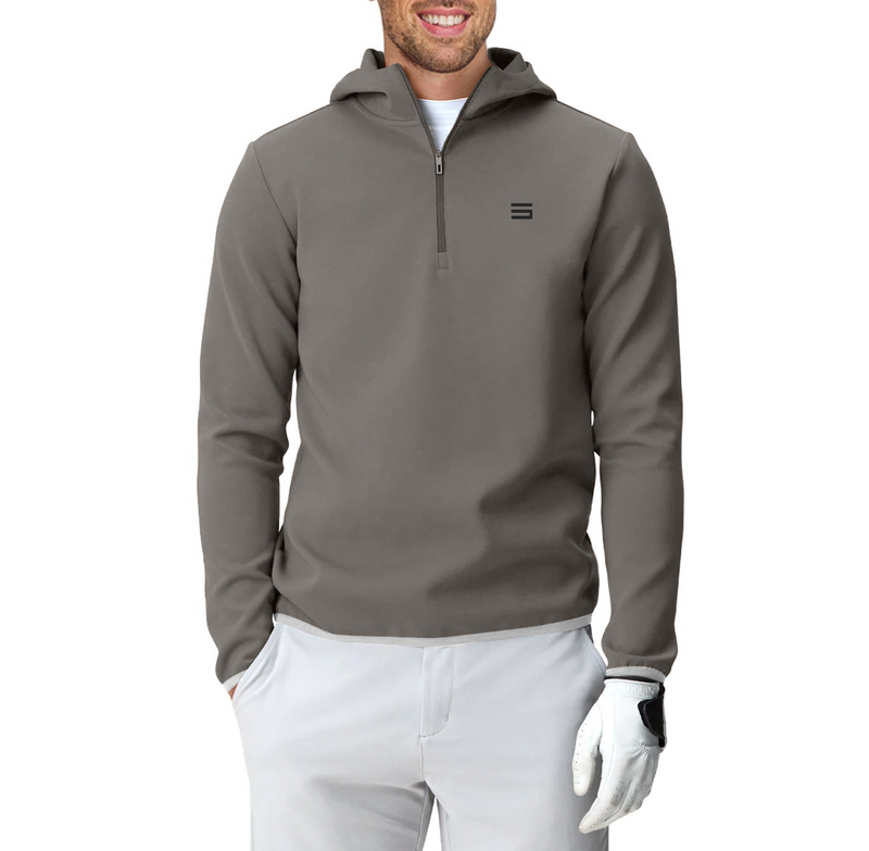 Three Sixty Six Men's Therma Quarter Zip Hoodie Pullover