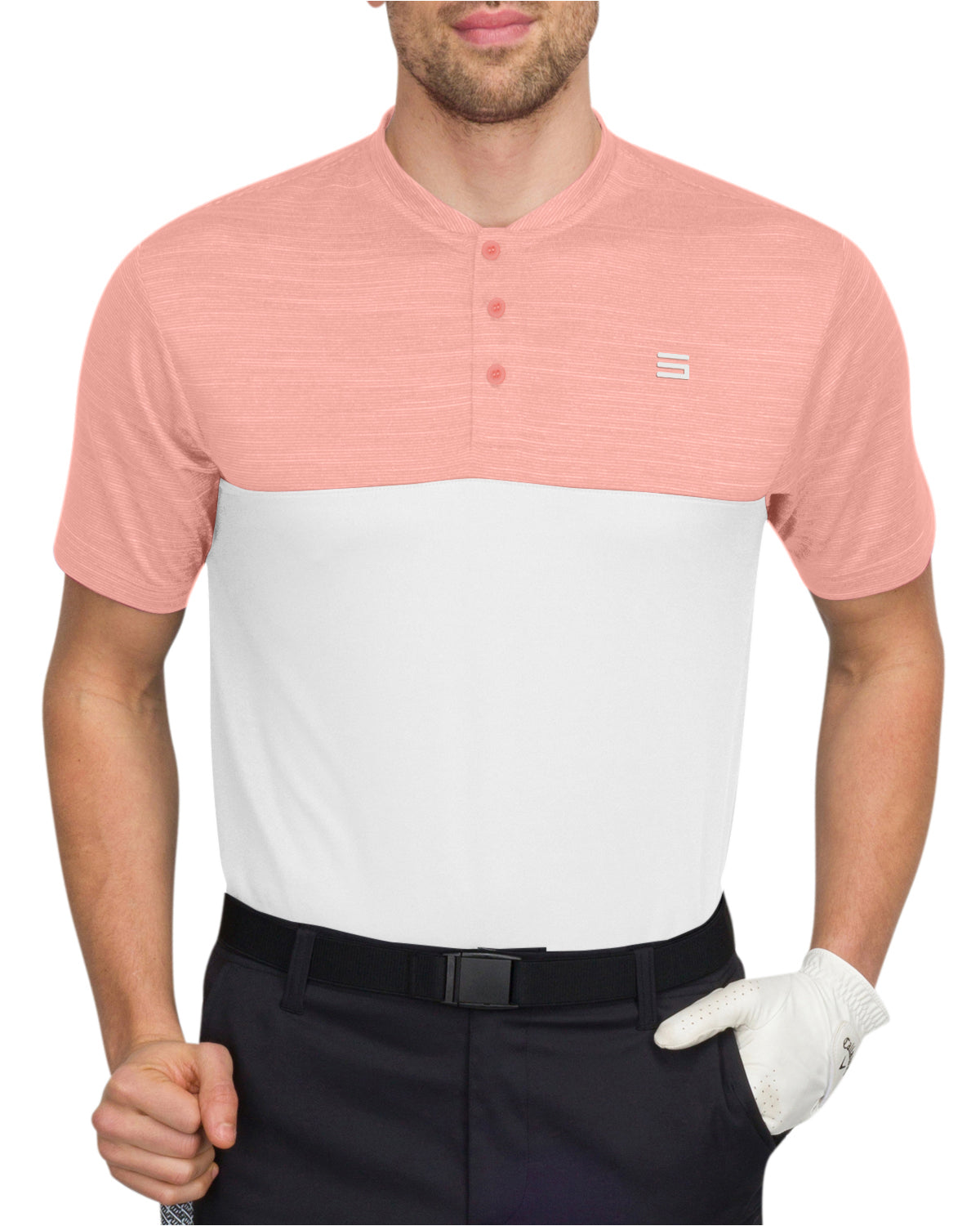 Three Sixty Six Golf Shirts for Men - Dry Fit Collarless Polo Shirts -  Lightweight and Breathable, Stripe Design : : Clothing, Shoes 