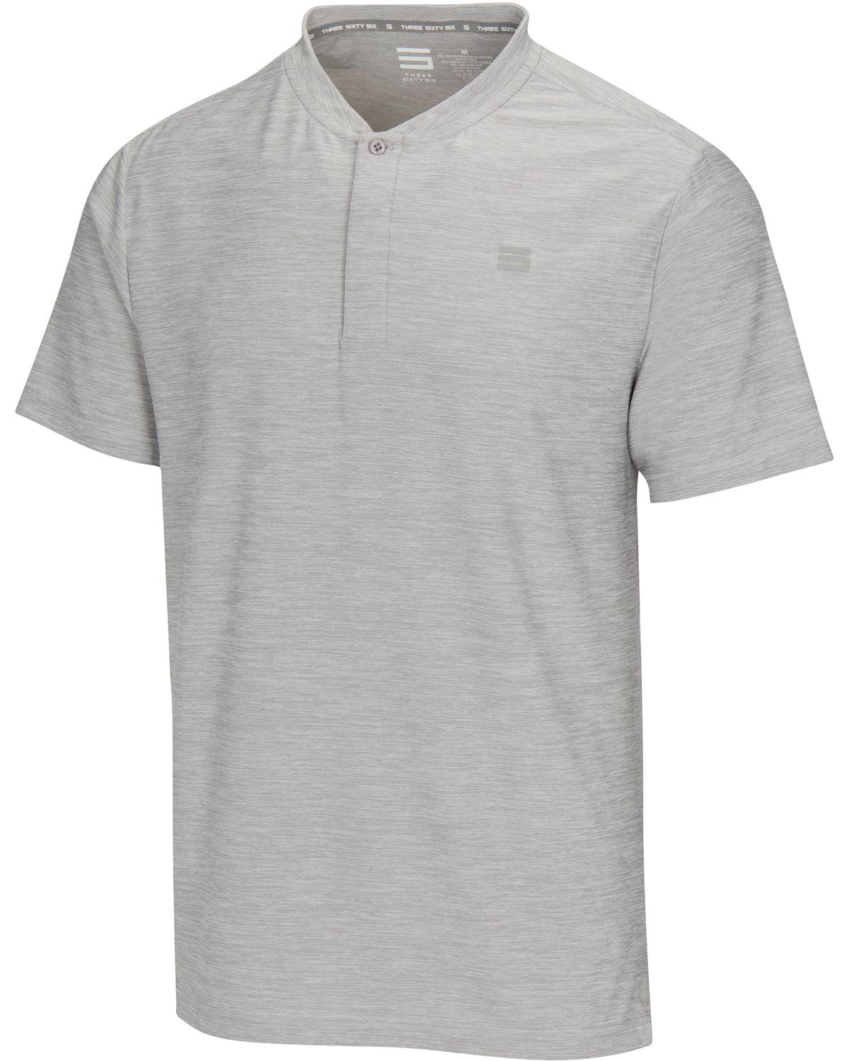 Men's Heathered Collarless Golf Polos