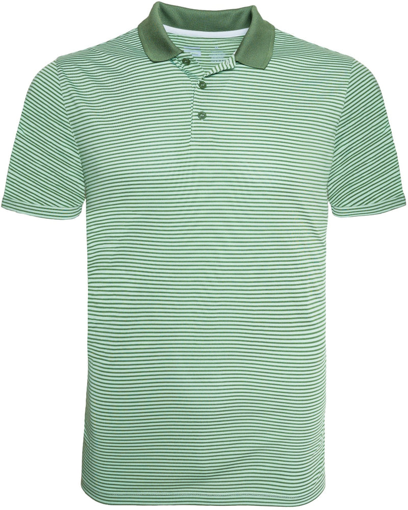 Men's Thin-Striped Dry-Fit Golf Polo