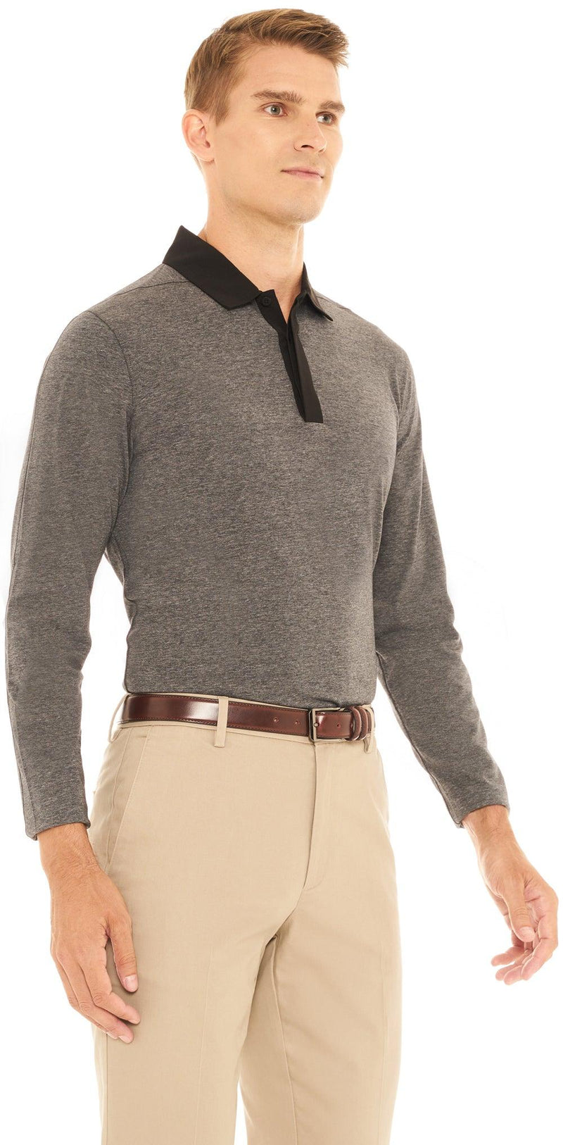 Mens Long Sleeve Golf Polo