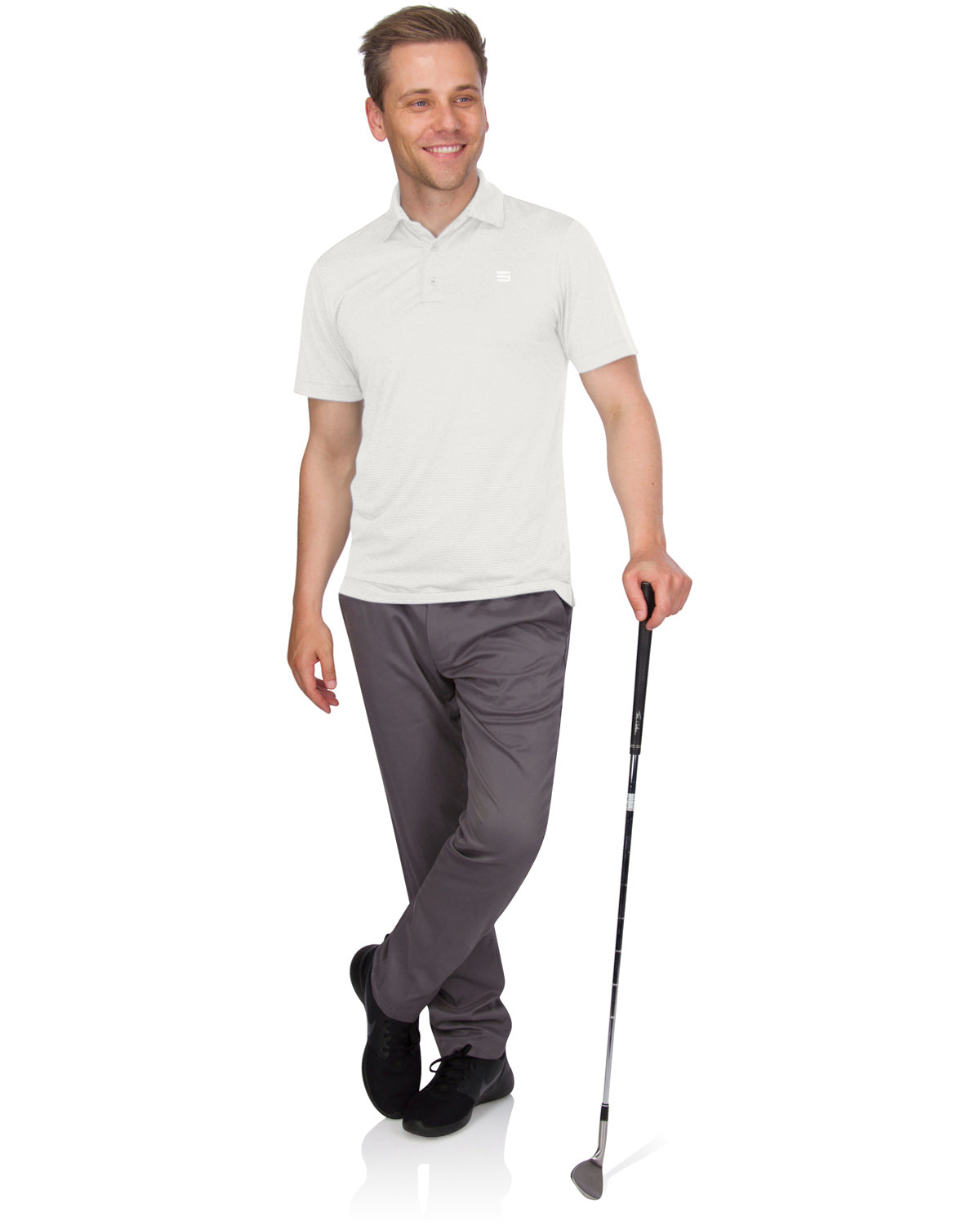 Men’s Thin-Striped Golf Polo Shirt
