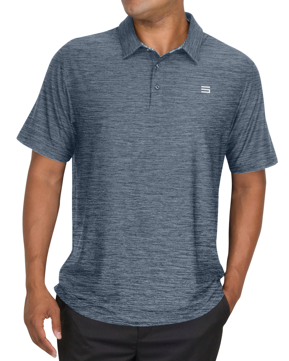Men's Big & Tall Heathered Golf Polo Shirt