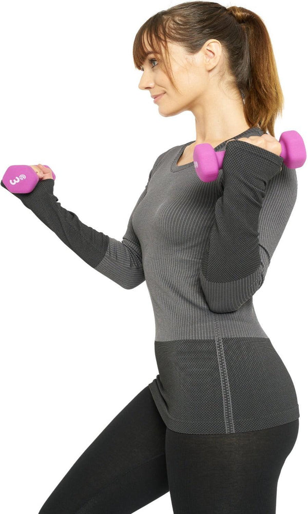 Long Sleeve Compression Workout Tops for Women - Dry Fit Running T-Shirts with Thumbholes