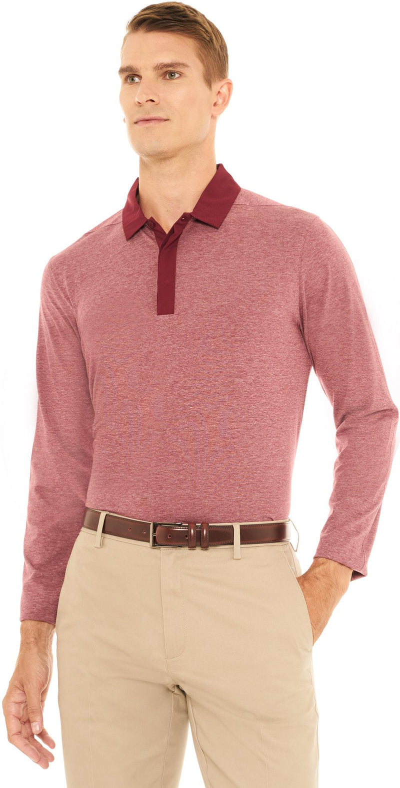 Mens Long Sleeve Golf Polo