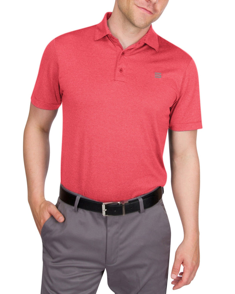 Men's Thin-Striped Golf Polo Shirt – Three Sixty Six