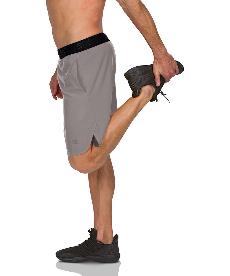 Dry FIT Gym Shorts for Men - Mens Workout Running Shorts - Moisture Wicking w/ Pockets and Side Hem, 8” Inseam