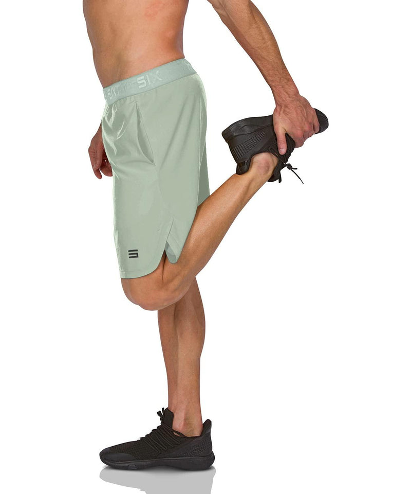 Dry FIT Gym Shorts for Men - Mens Workout Running Shorts - Moisture Wicking w/ Pockets and Side Hem, 8” Inseam