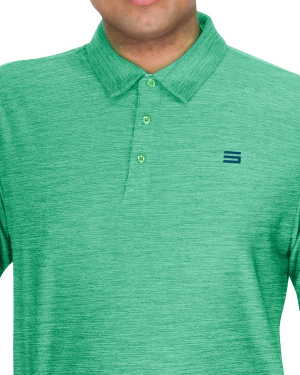 Men’s Big & Tall Heathered Golf Polo Shirt