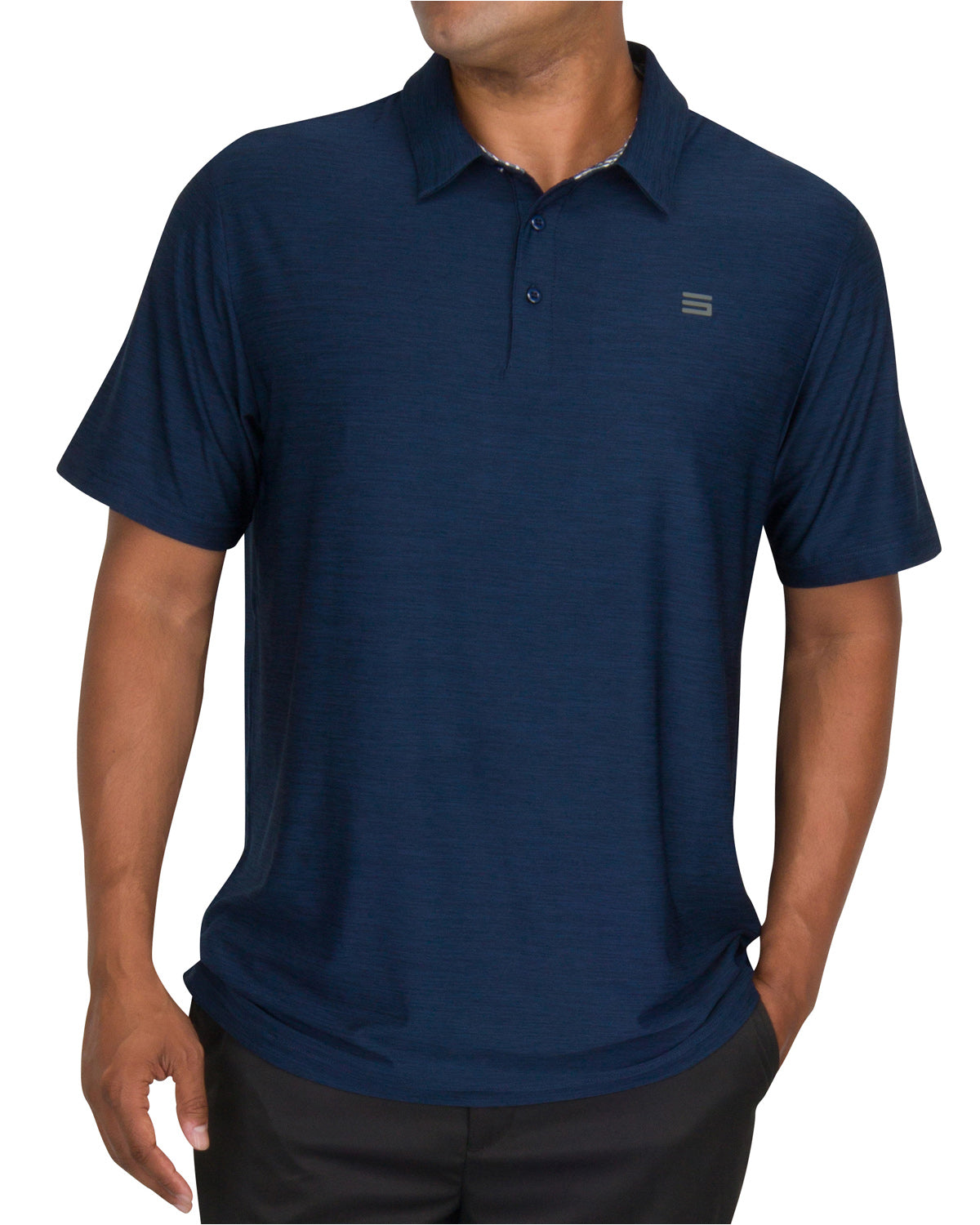 Men's Big & Tall Heathered Golf Polo Shirt