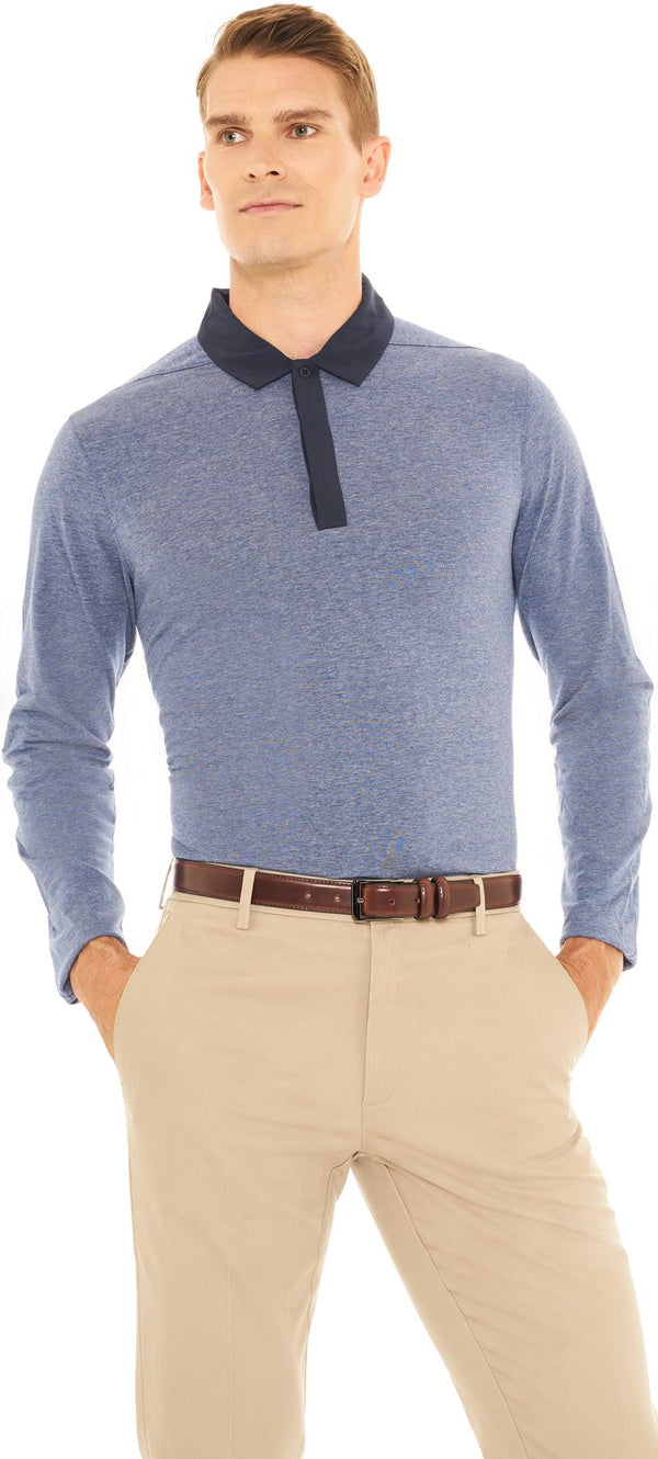 Mens Long Sleeve Golf Polo