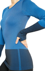 Long Sleeve Compression Workout Tops for Women - Dry Fit Running T-Shirts with Thumbholes