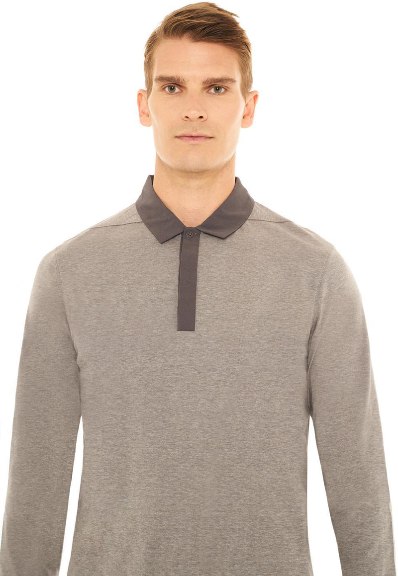 Mens Long Sleeve Golf Polo
