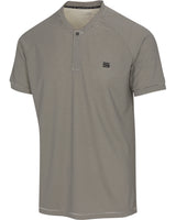 MEN'S THIN-STRIPED COLLARLESS GOLF POLOS