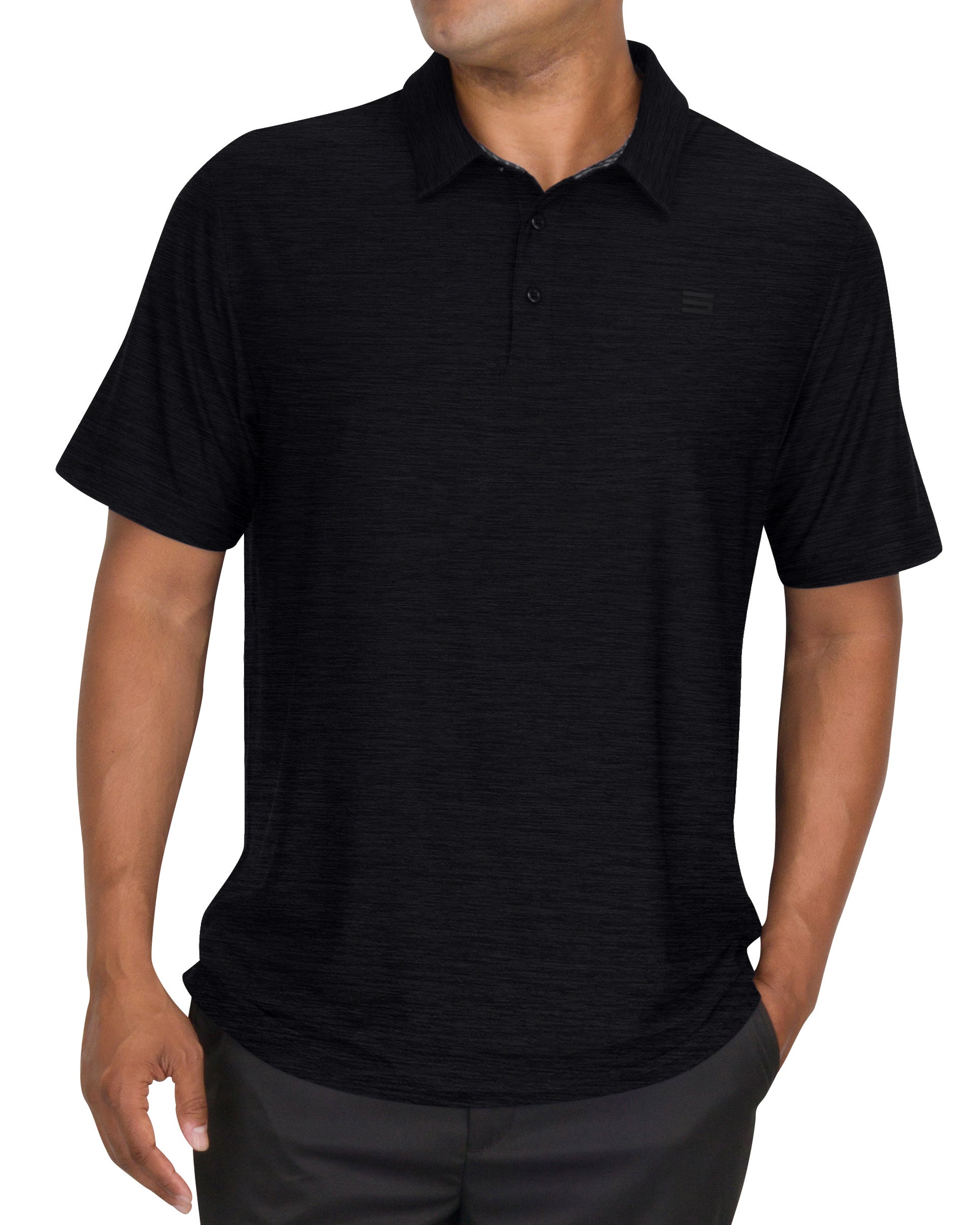 Men's Big & Tall Heathered Golf Polo Shirt