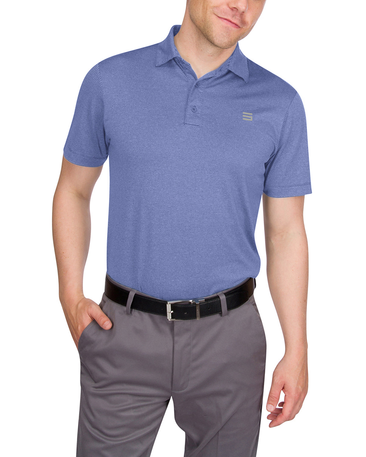 Men’s Thin-Striped Golf Polo Shirt