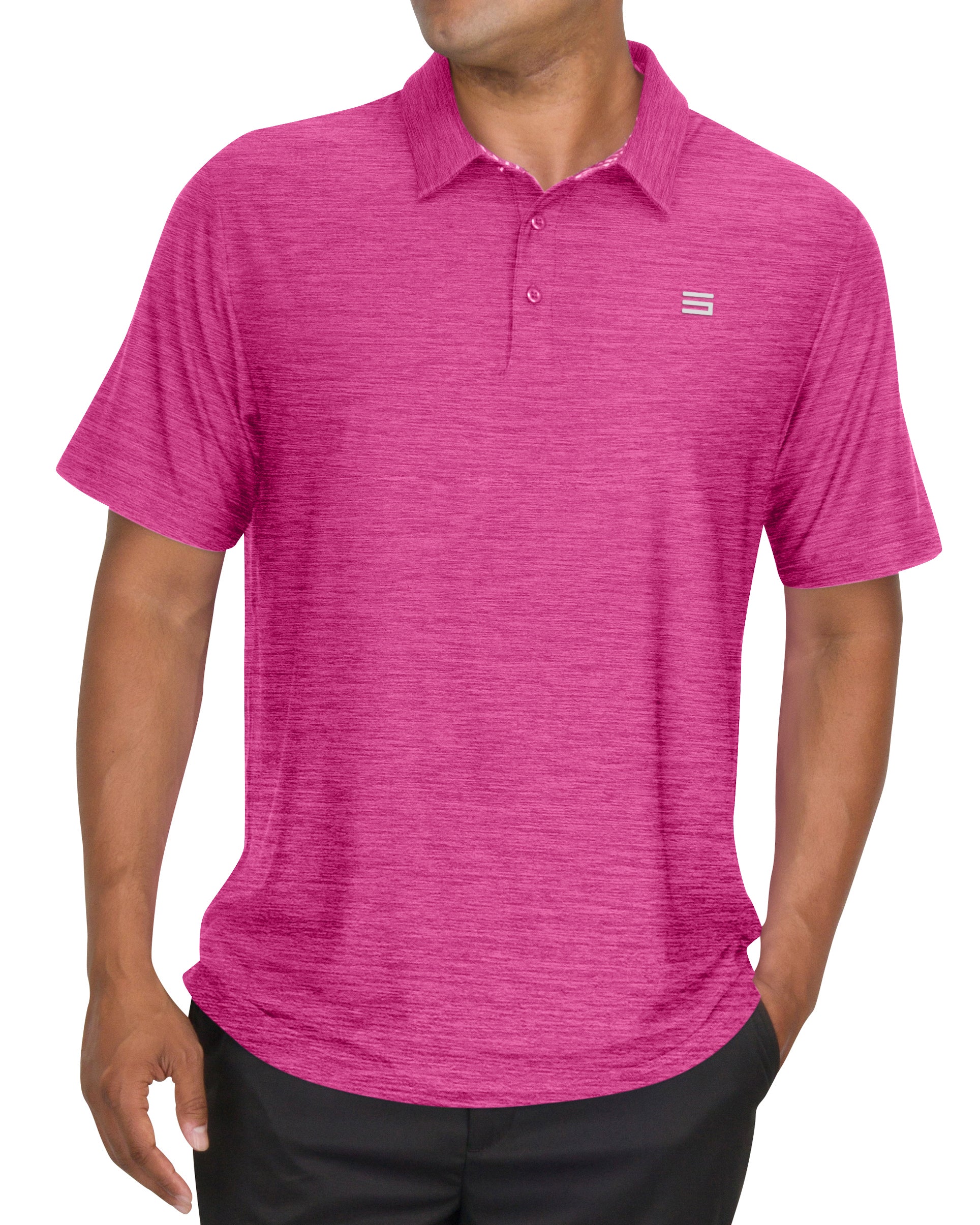 Men's Big & Tall Heathered Golf Polo Shirt