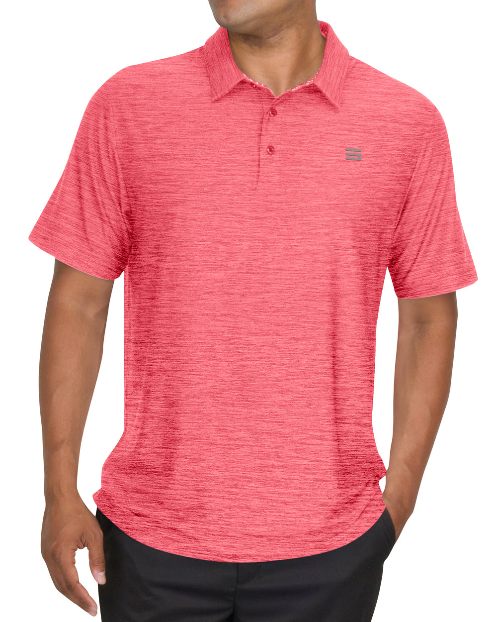 Men's Big & Tall Heathered Golf Polo Shirt