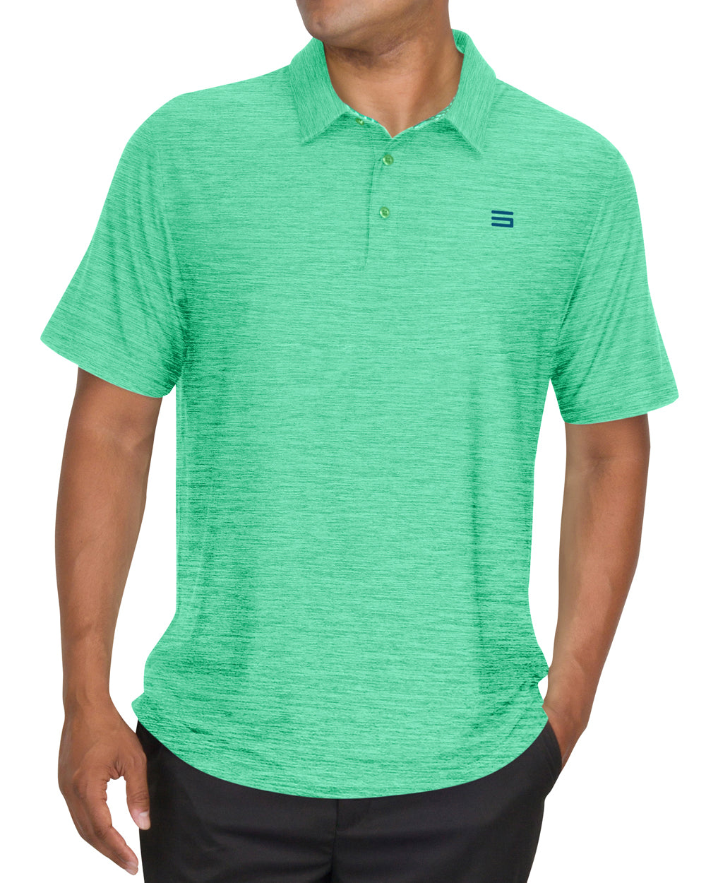 Men's Big & Tall Heathered Golf Polo Shirt