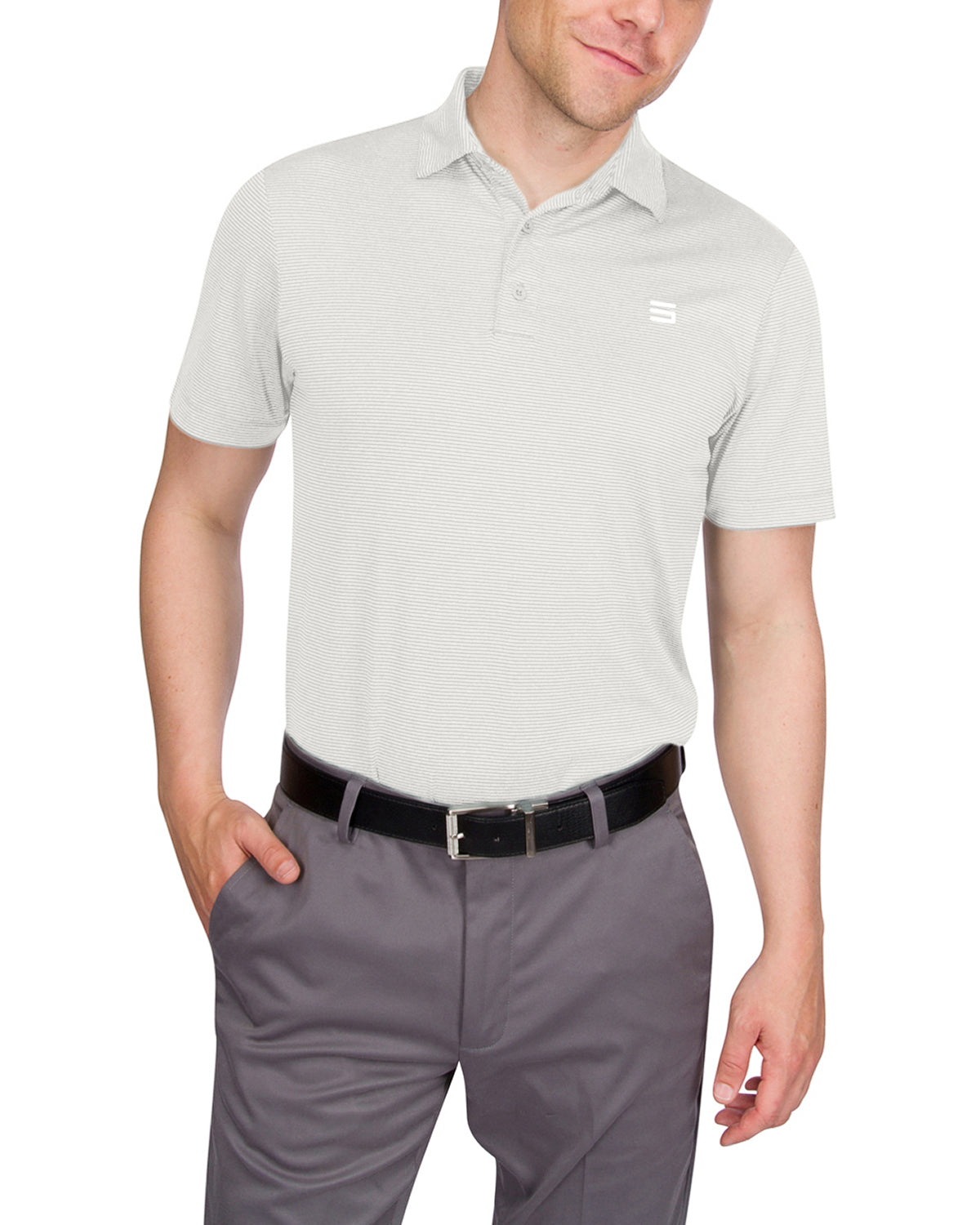 Men’s Thin-Striped Golf Polo Shirt